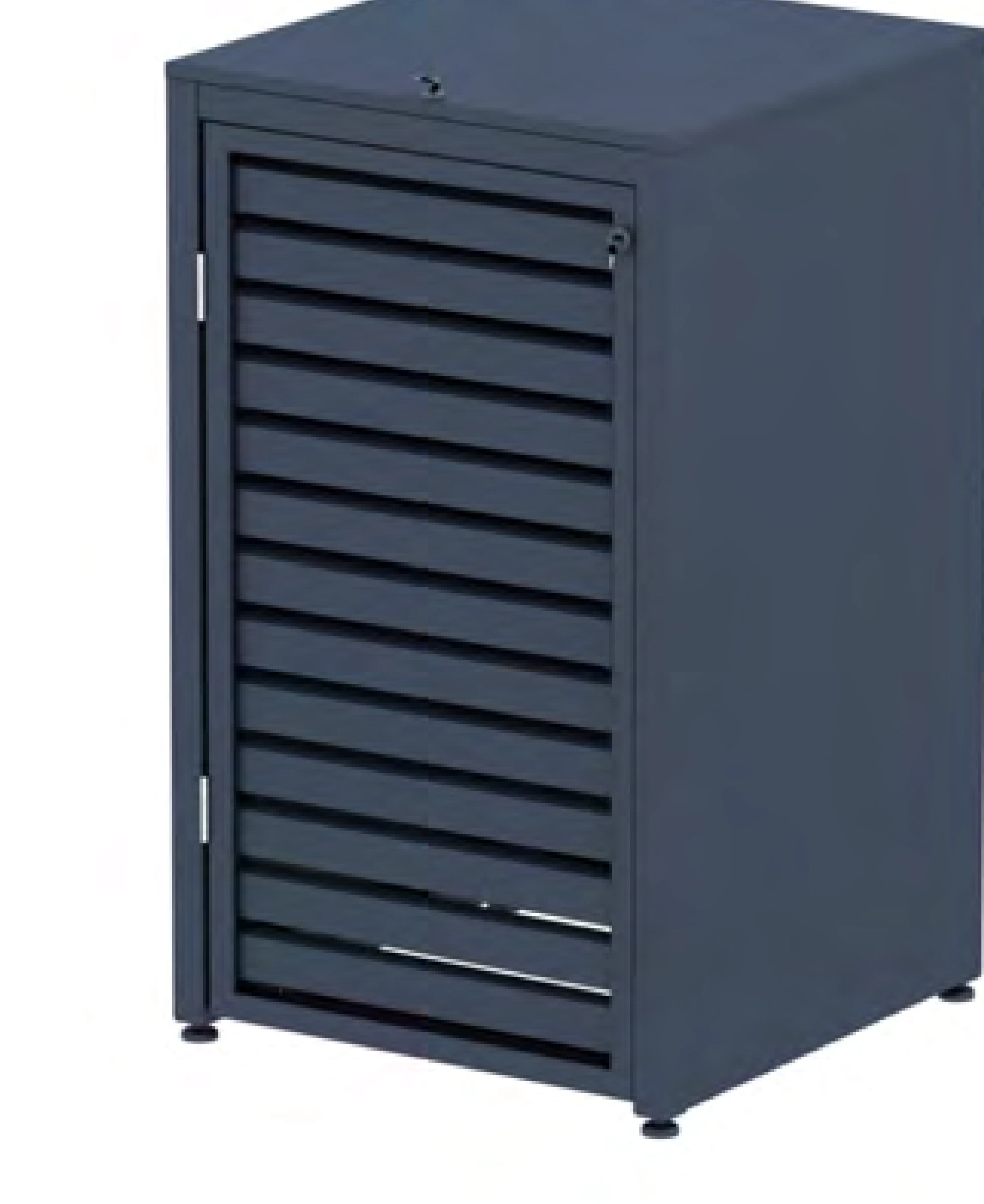 Single-bin enclosure with closed lid
